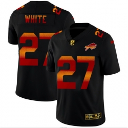 Buffalo Bills 27 Tre 27Davious White Men Black Nike Red Orange Stripe Vapor Limited NFL Jersey