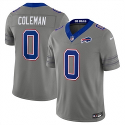 Men Buffalo Bills  0 Keon Coleman Gray F U S E  2026 Nickel City Vapor Stitched Football Jersey