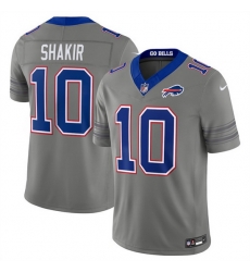 Men Buffalo Bills  10 Khalil Shakir Gray F U S E  2026 Nickel City Vapor Stitched Football Jersey