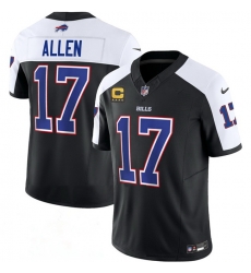 Men Buffalo Bills  17 Josh Allen Black Alternate 2026 F U S E  4 Star C Patch Vapor Untouchable Limited Stitched Football Jersey