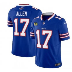 Men Buffalo Bills 17 Josh Allen Blue 2023 F U S E  With 4 Star C Patch Vapor Untouchable Limited Stitched Jersey