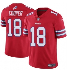 Men Buffalo Bills 18 Amari Cooper Red 2024 Vapor Untouchable Limited Stitched Football Jersey