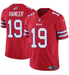 Men Buffalo Bills 19 KJ Hamler Red 2024 Vapor Untouchable Limited Stitched Football Jersey