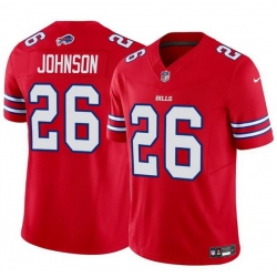 Men Buffalo Bills 26 Ty Johnson Red 2024 F U S E Vapor Untouchable Limited Stitched Football Jersey