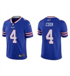 Men Buffalo Bills 4 James Cook Blue Vapor Untouchable Limited Stitched Jersey