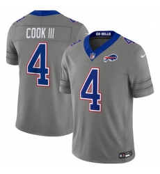Men Buffalo Bills 4 James Cook III Gray F U S E 2026 Nickel City Vapor Stitched Football Jersey Men Buffalo Bills 4 James Cook III Gray F U S E 2026 Nickel City Vapor Stitched Football Jersey