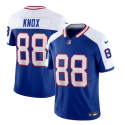 Men Buffalo Bills 88 Dawson Knox Blue White 2023 F U S E  Throwback Vapor Untouchable Limited Stitched Jersey