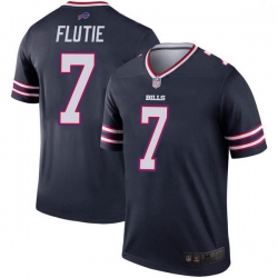 Men Buffalo Bills Doug Flutie Navy Legend Inverted Jersey