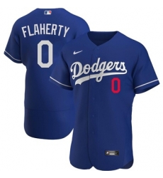 Men Los Angeles Dodgers #0 Jack Flaherty Blue Flex Base Stitched MLB Jersey