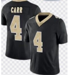 Men Saints 4 Derek Carr Black Limited Stitched Jersey