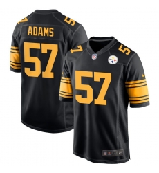 Men Steelers 57 Montravius Adams Vapor Limited Rush Black Jerseys