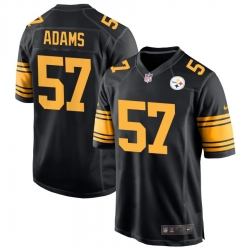 Men Steelers 57 Montravius Adams Vapor Limited Rush Black Jerseys