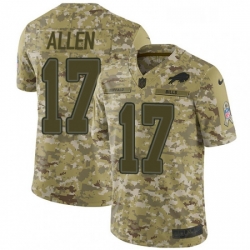 Mens Nike Buffalo Bills 17 Josh Allen Limited Camo 2018 Salute to Service NFL Jersey