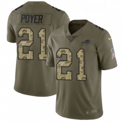 Mens Nike Buffalo Bills 21 Jordan Poyer Limited OliveCamo 2017 Salute to Service NFL Jersey