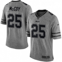 Mens Nike Buffalo Bills 25 LeSean McCoy Limited Gray Gridiron NFL Jersey