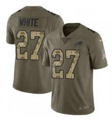 Mens Nike Buffalo Bills 27 TreDavious White Limited OliveCamo 2017 Salute to Service NFL Jersey