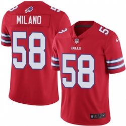 Men's Nike Buffalo Bills #58 Matt Milano Limited Red Rush Vapor Untouchable NFL Jersey