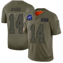 Nike Bills 14 Stefon Diggs Camo Men Stitched NFL Limited 2019 Salute To Service Jersey