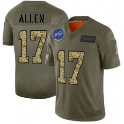 Nike Bills 17 Josh Allen Olive Camo Men Stitched Football Limited 2019 Salute To Service Jersey