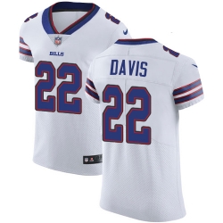 Nike Bills #22 Vontae Davis White Mens Stitched NFL Vapor Untouchable Elite Jersey