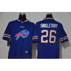 Nike Bills 26 Devin Singletary Royal Team Big Logo Vapor Untouchable Limited Jersey