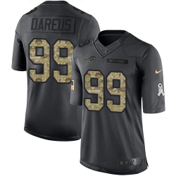 Nike Bills #99 Marcell Dareus Black Mens Stitched NFL Limited 2016 Salute To Service Jersey