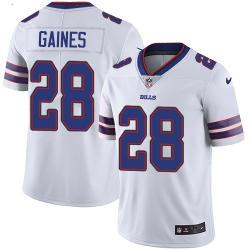 Nike Buffalo Bills 28 E J  Gaines White Men Stitched NFL Vapor Untouchable Limited Jersey