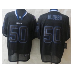 Nike Buffalo Bills 50 Kiko Alonso Black Elite Lights Out NFL Jersey