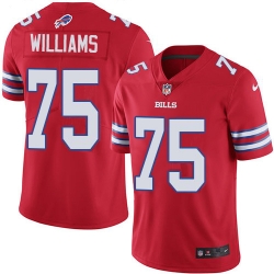 Nike Buffalo Bills 75 Daryl Williams Red Men Stitched NFL Limited Rush Jersey