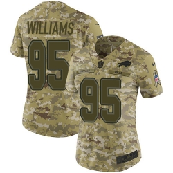 Nike Bills #95 Kyle Williams Camo Women Stitched NFL Limited 2018 Salute to Service Jersey