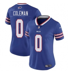 Women Buffalo Bills 0 Keon Coleman Blue Vapor Stitched Football Jersey