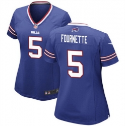 Women Buffalo Bills 5 Leonard Fournette Blue Stitched Football Jersey 28Run Small 29