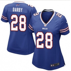 Women Nike Bills #28 Ronald Darby Royal Blue Team Color Stitched NFL Elite Jersey