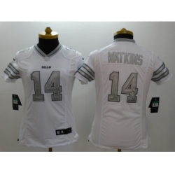 Women Nike Buffalo Bills #14 Sammy Watkins Platinum White Jerseys