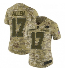 Womens Nike Buffalo Bills 17 Josh Allen Limited Camo 2018 Salute to Service NFL Jersey