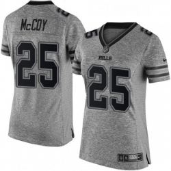 Womens Nike Buffalo Bills 25 LeSean McCoy Limited Gray Gridiron NFL Jersey