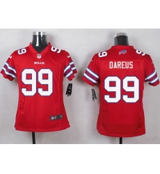 Nike Bills #99 Marcell Dareus Red Youth Stitched NFL Limited Rush Jersey