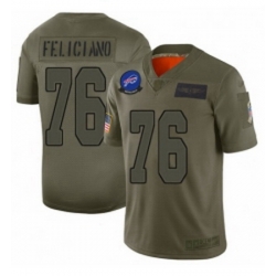 Youth Buffalo Bills 76 Jon Feliciano Limited Camo 2019 Salute to Service Football Jersey