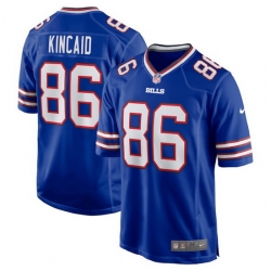 Youth Buffalo Bills 86 Dalton Kincaid Blue 2023 Draft Stitched Game Jersey