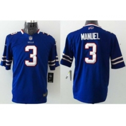 Youth Nike Buffalo Bills 3 EJ Manuel Blue NFL Jerseys