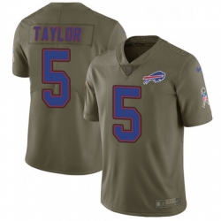 Youth Nike Buffalo Bills 5 Tyrod Taylor Limited Olive 2017 Salute to Service NFL Jersey