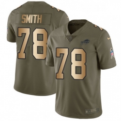 Youth Nike Buffalo Bills 78 Bruce Smith Limited OliveGold 2017 Salute to Service NFL Jersey