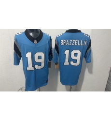 Men Carolina Panthers  19 Chris Brazzell II Blue F U S E  Vapor Limited Stitched Football Jersey