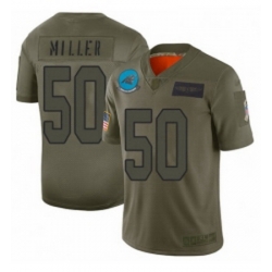 Men Carolina Panthers 50 Christian Miller Limited Camo 2019 Salute to Service Football Jersey