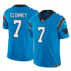 Men Carolina Panthers 7 Jadeveon Clowney Blue 2024 F U S E  Vapor Limited Stitched Football Jersey