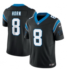 Men Carolina Panthers 8 Jaycee Horn Black 2023 F U S E  Vapor Untouchable Stitched Football Jersey