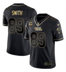 Men Carolina Panthers 89 Steve Smith Black Gold With 4 Star C Patch Vapor Limited Stitched Football Jersey Men Carolina Panthers 89 Steve Smith Black Gold With 4 Star C Patch Vapor Limited Stitched Football Jersey