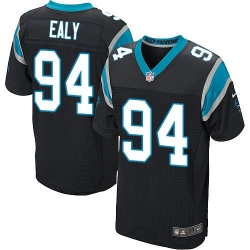 Nike Panthers #94 Kony Ealy Black Team Color Mens Stitched NFL Elite Jersey