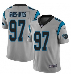 Nike Panthers 97 Yetur Gross Matos Silver Men Stitched NFL Limited Inverted Legend Jersey