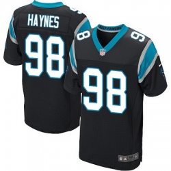 Nike Panthers #98 Marquis Haynes Black Team Color Mens Stitched NFL Elite Jersey